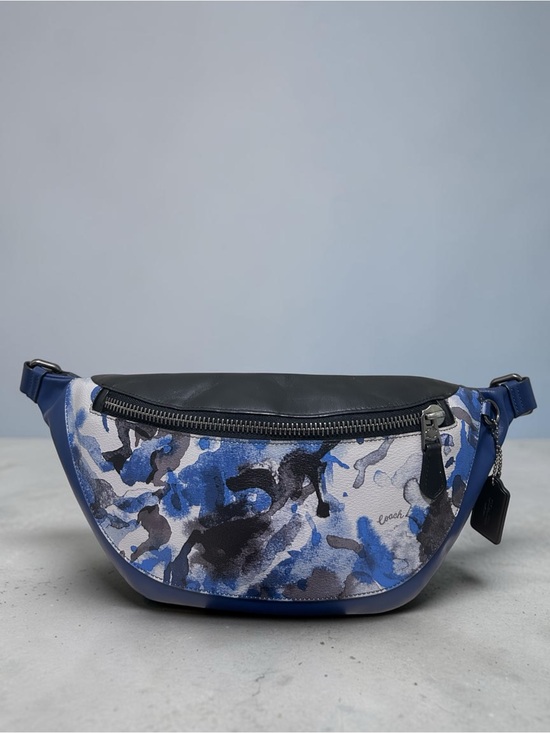Coach Other - COACH Warren Gender Neutral Leather & Coated Canvas in Watercolor Print Belt Bag